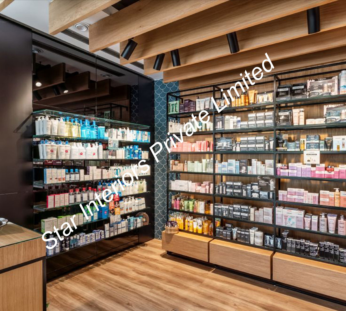 Beauty store shelving