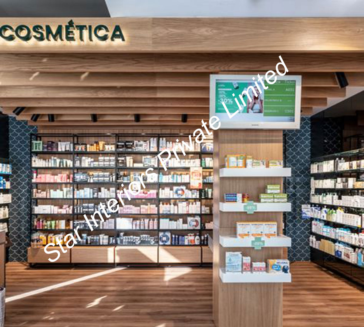 Cosmetic wall shelves