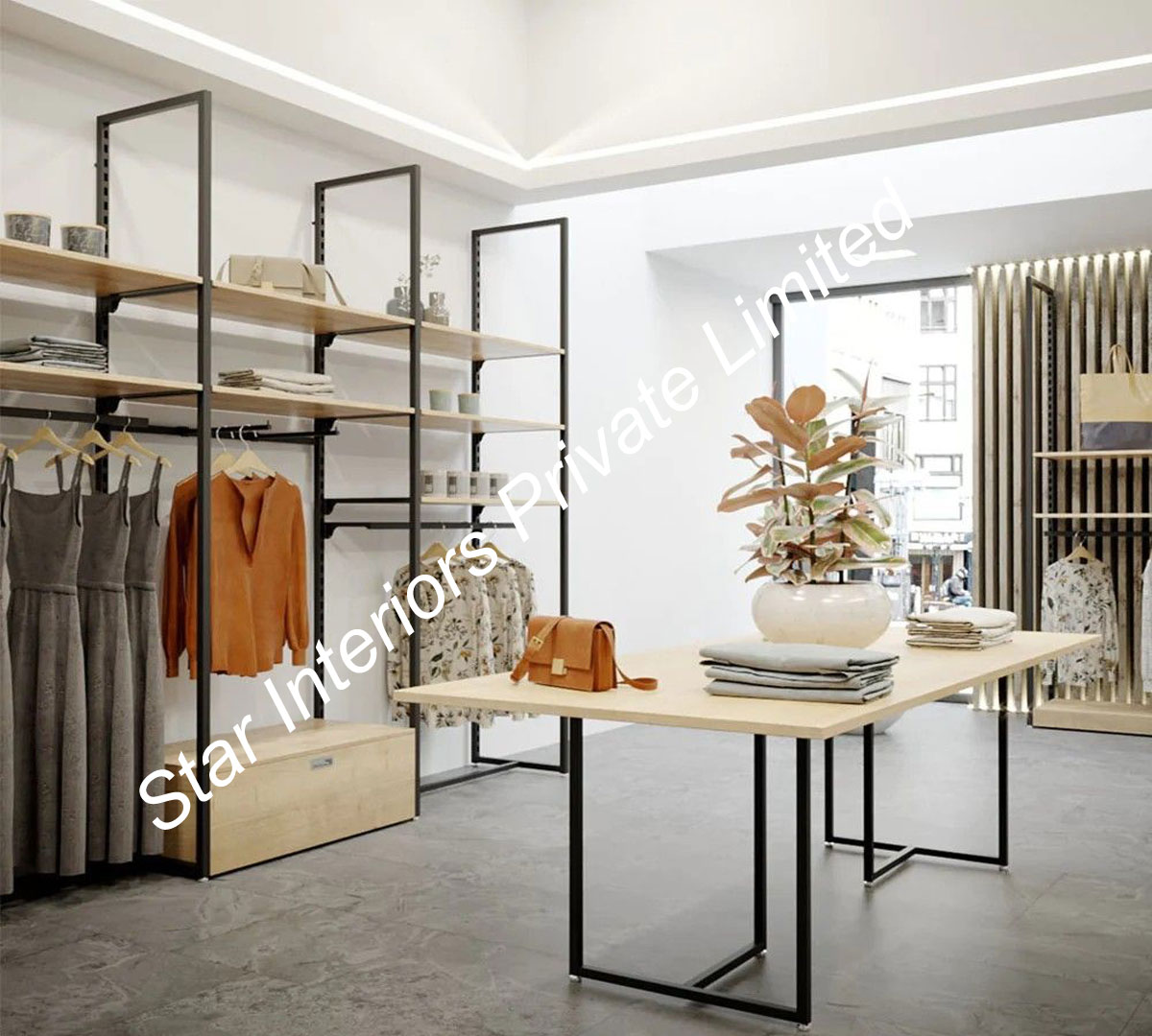 Fashion retail shelving